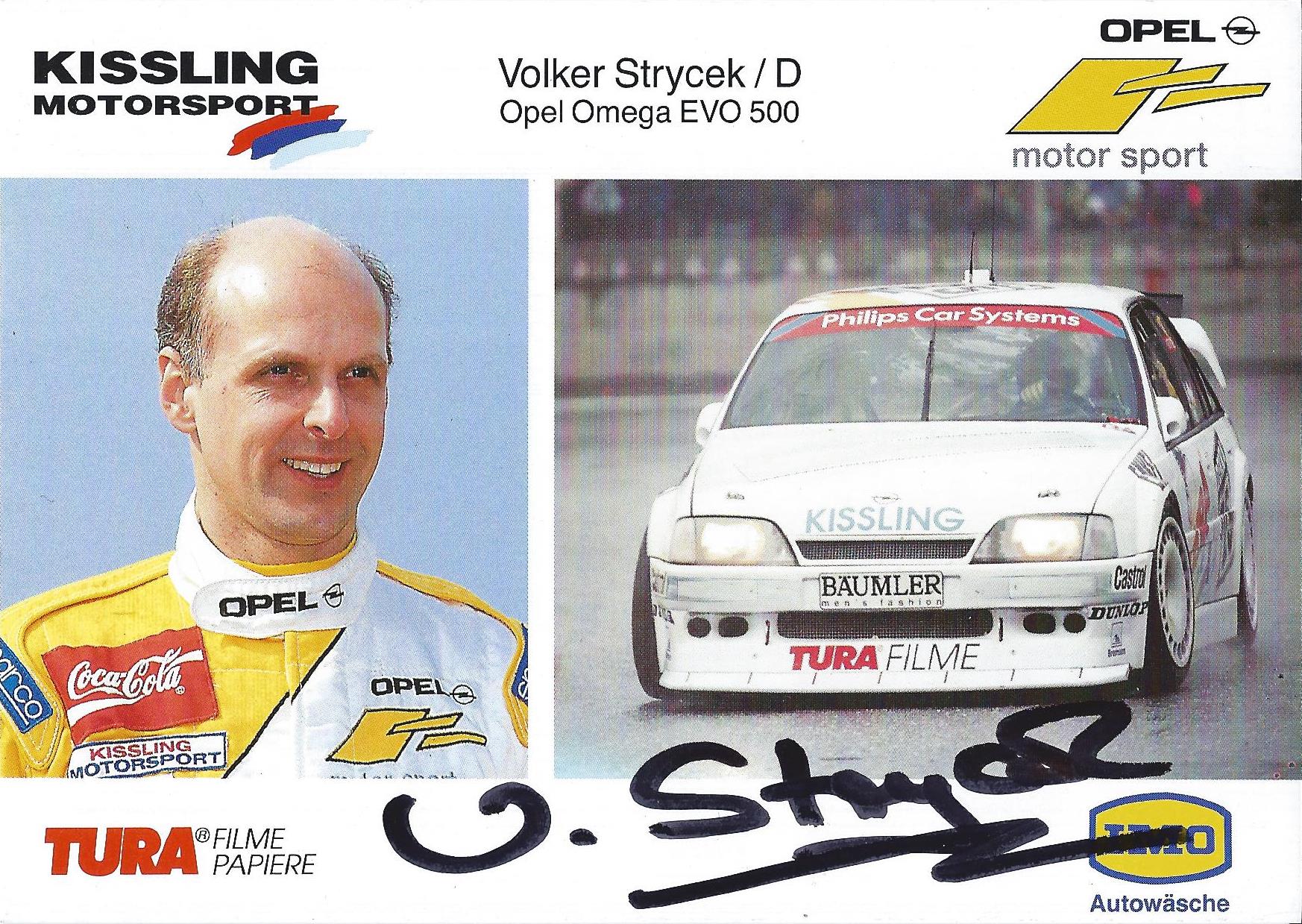 Autogramm Volker Strycek Opel