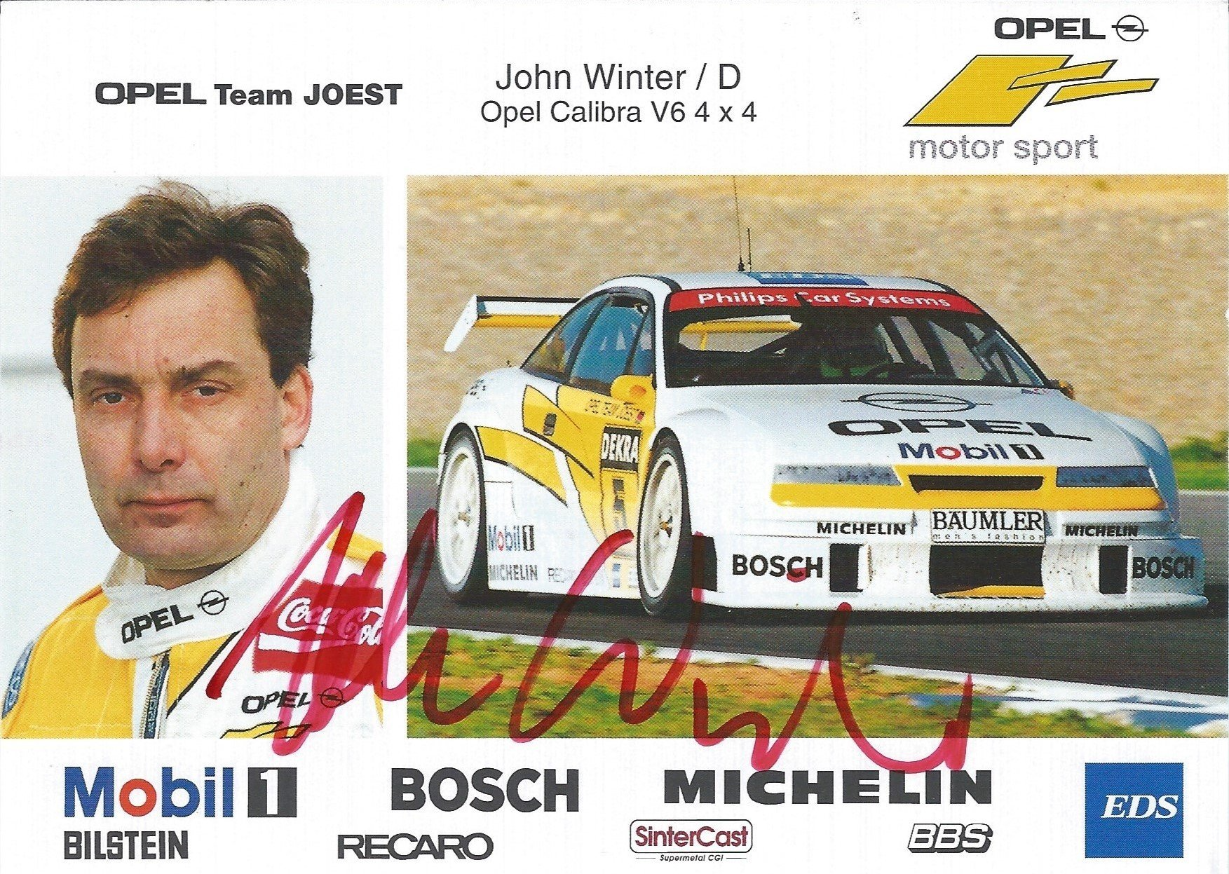 Autogramm John Winter Opel