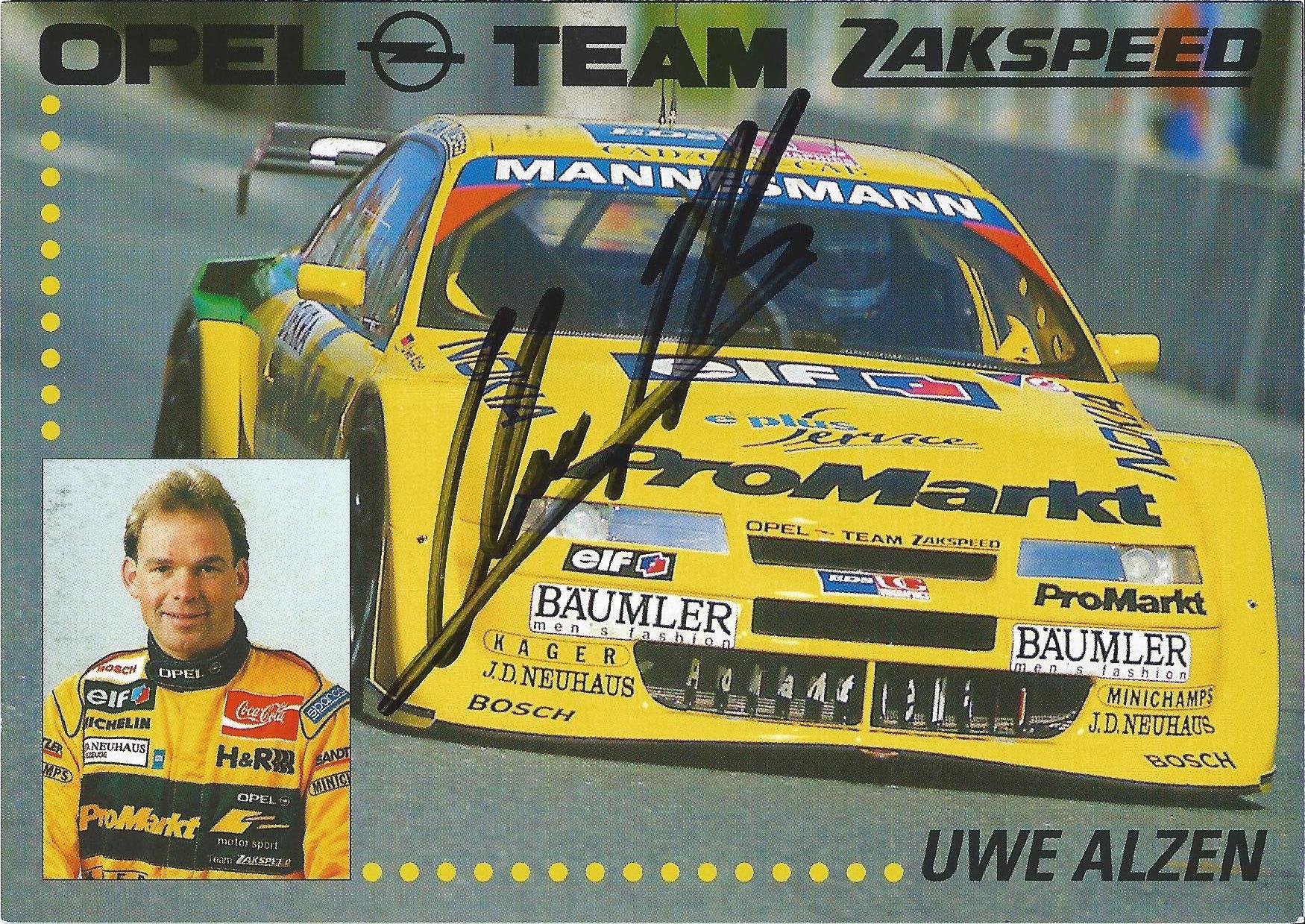 Autogramm Uwe Alzen Opel