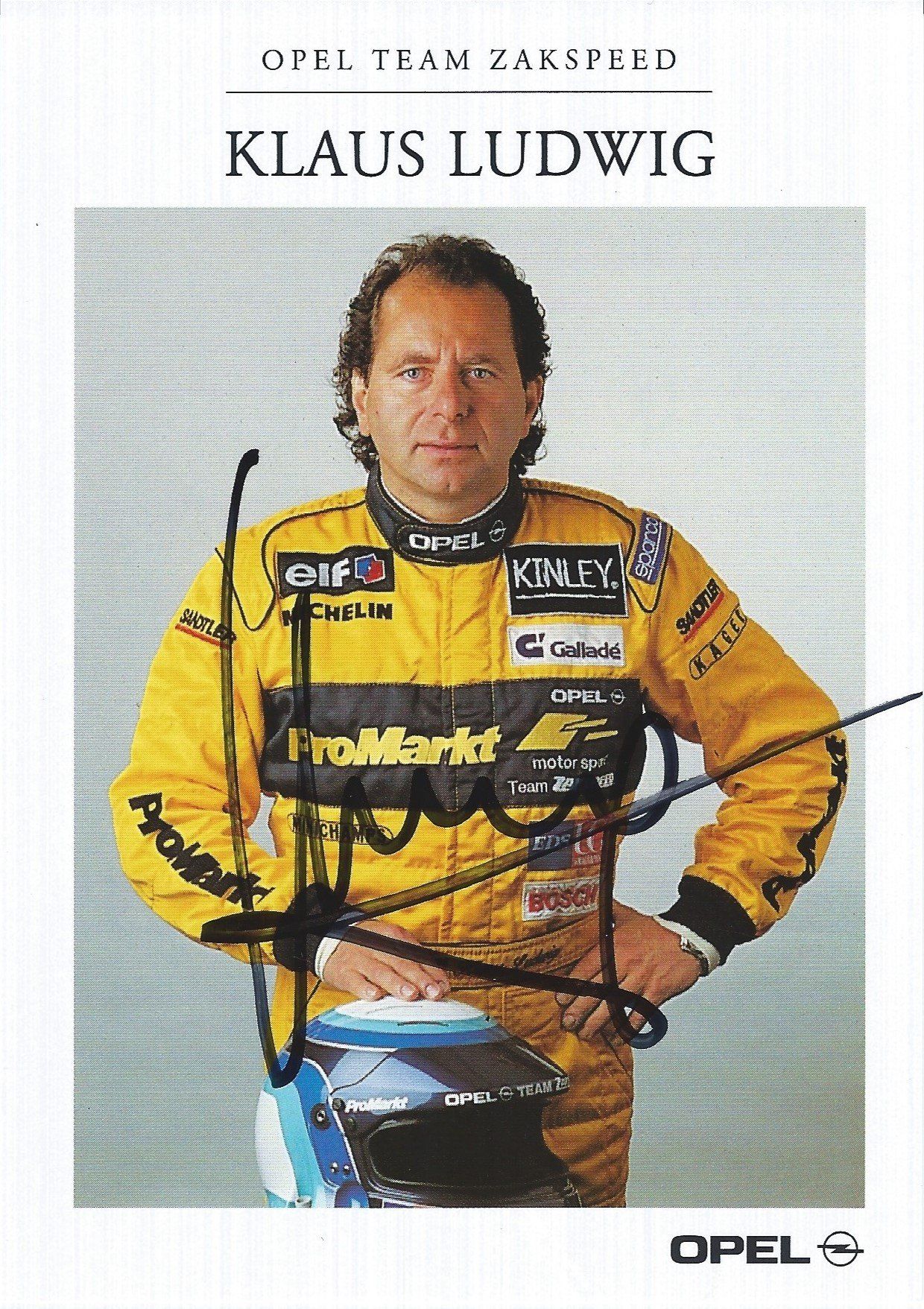 Autogramm Klaus Ludwig Opel