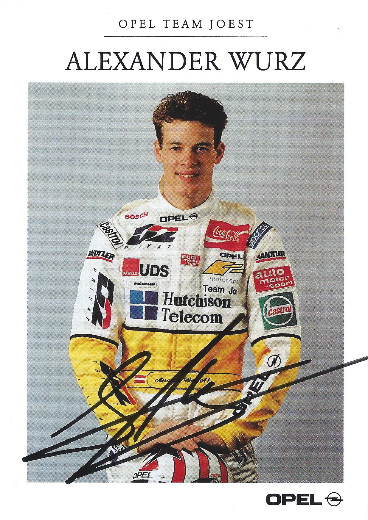 Autogramm Alexander Wurz Opel