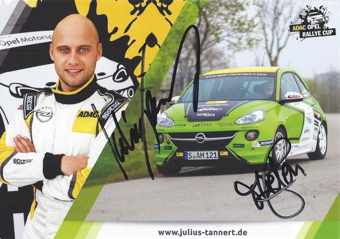 Autogramm Julius Tannert und Jennifer Thielen Opel