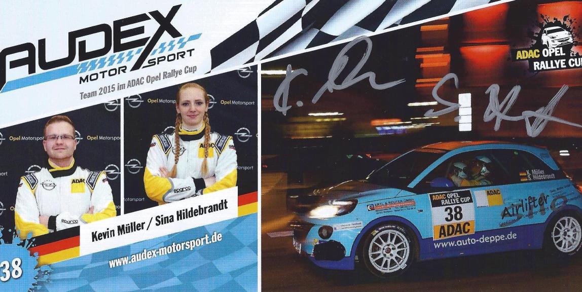 Autogramm Kevin Müller und Sina Hildebrandt Opel