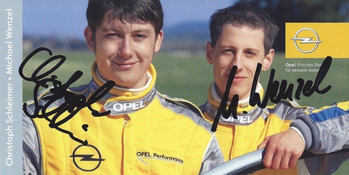 Autogramm Christoph Schleimer und Michael Wenzel Opel