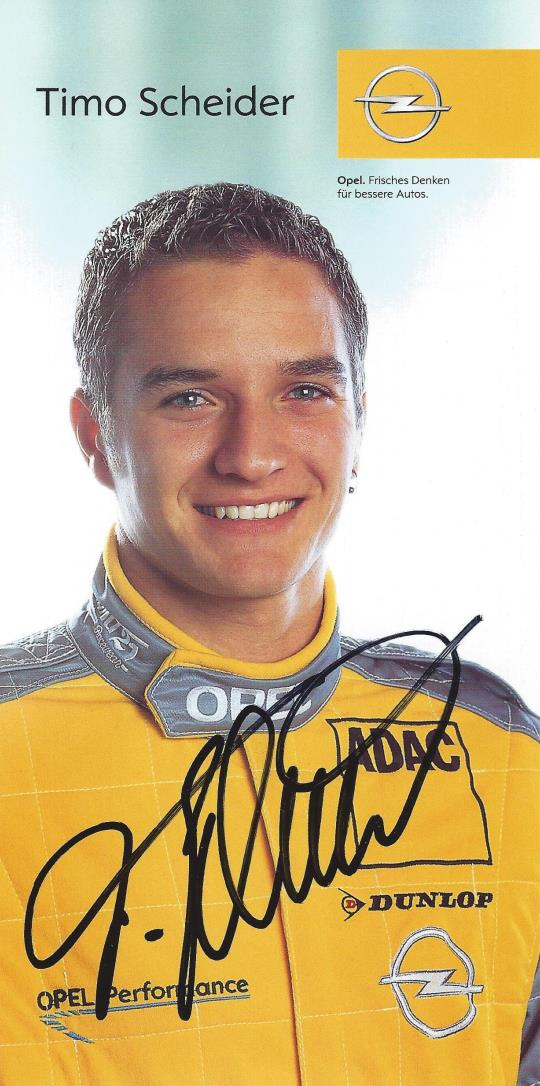 Autogramm Timo Scheider Opel