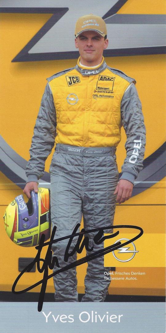 Autogramm Yves Olivier Opel
