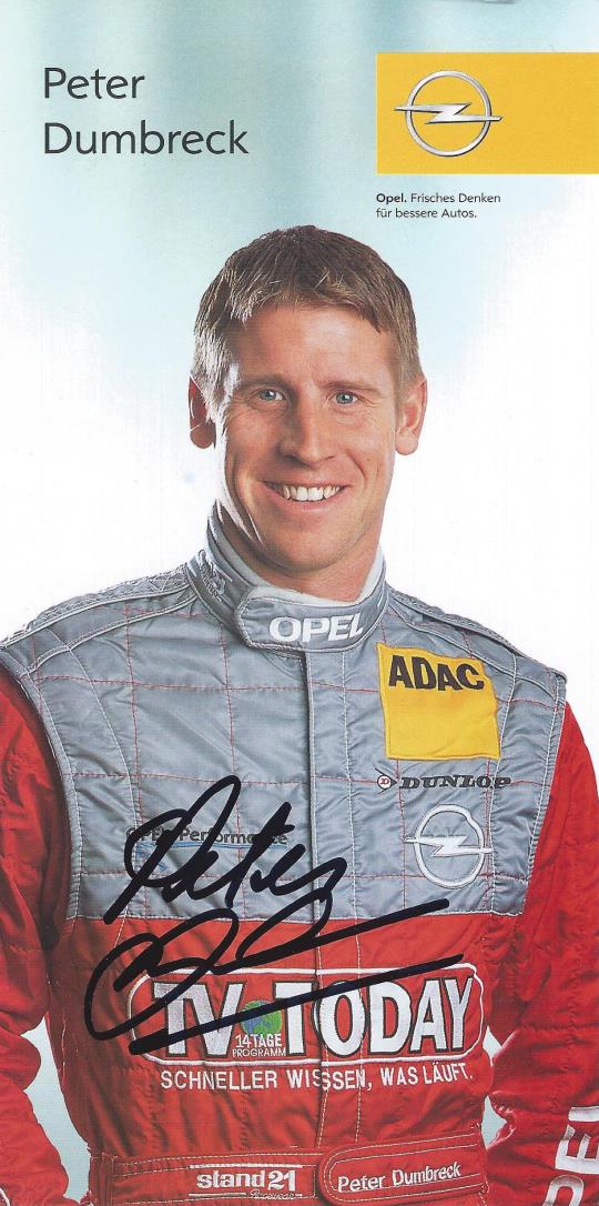 Autogramm Peter Dumbreck Opel