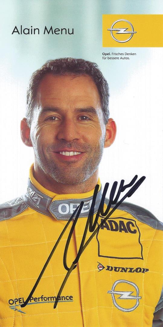 Autogramm Alain Menu Opel
