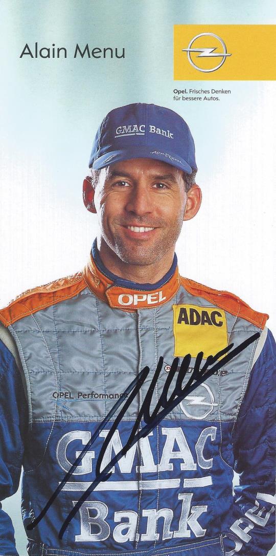 Autogramm Alain Menu Opel