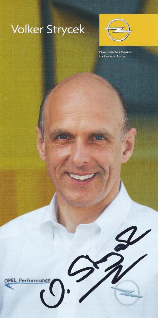 Autogramm Volker Strycek Opel
