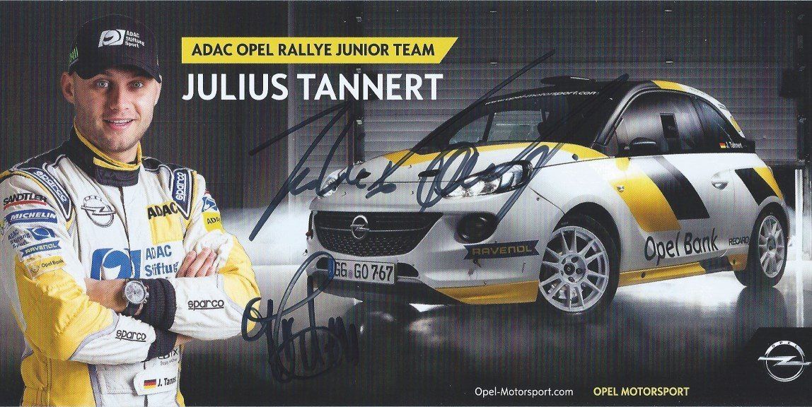 Autogramm Julius Tannert und Jennifer Thielen Opel