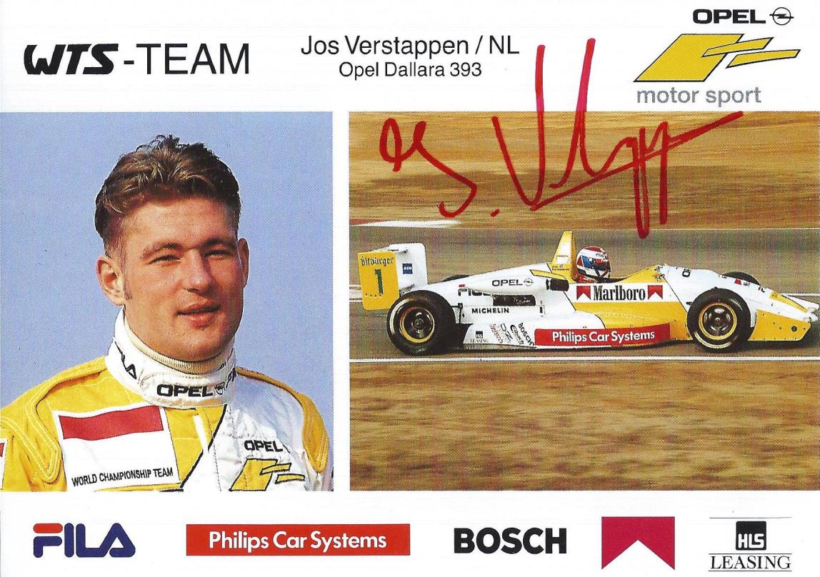 Autogramm Jos Verstappen Opel