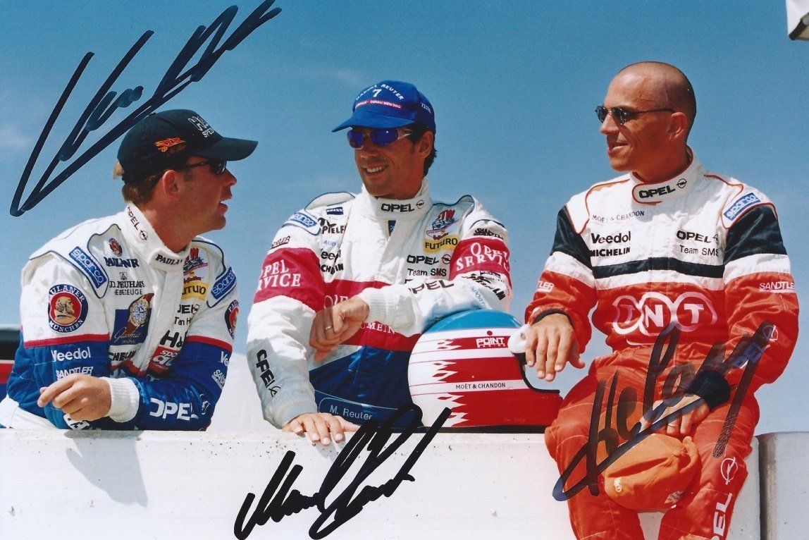 Autogramm Uwe Alzen Manuel Reuter Eric Hélary Opel