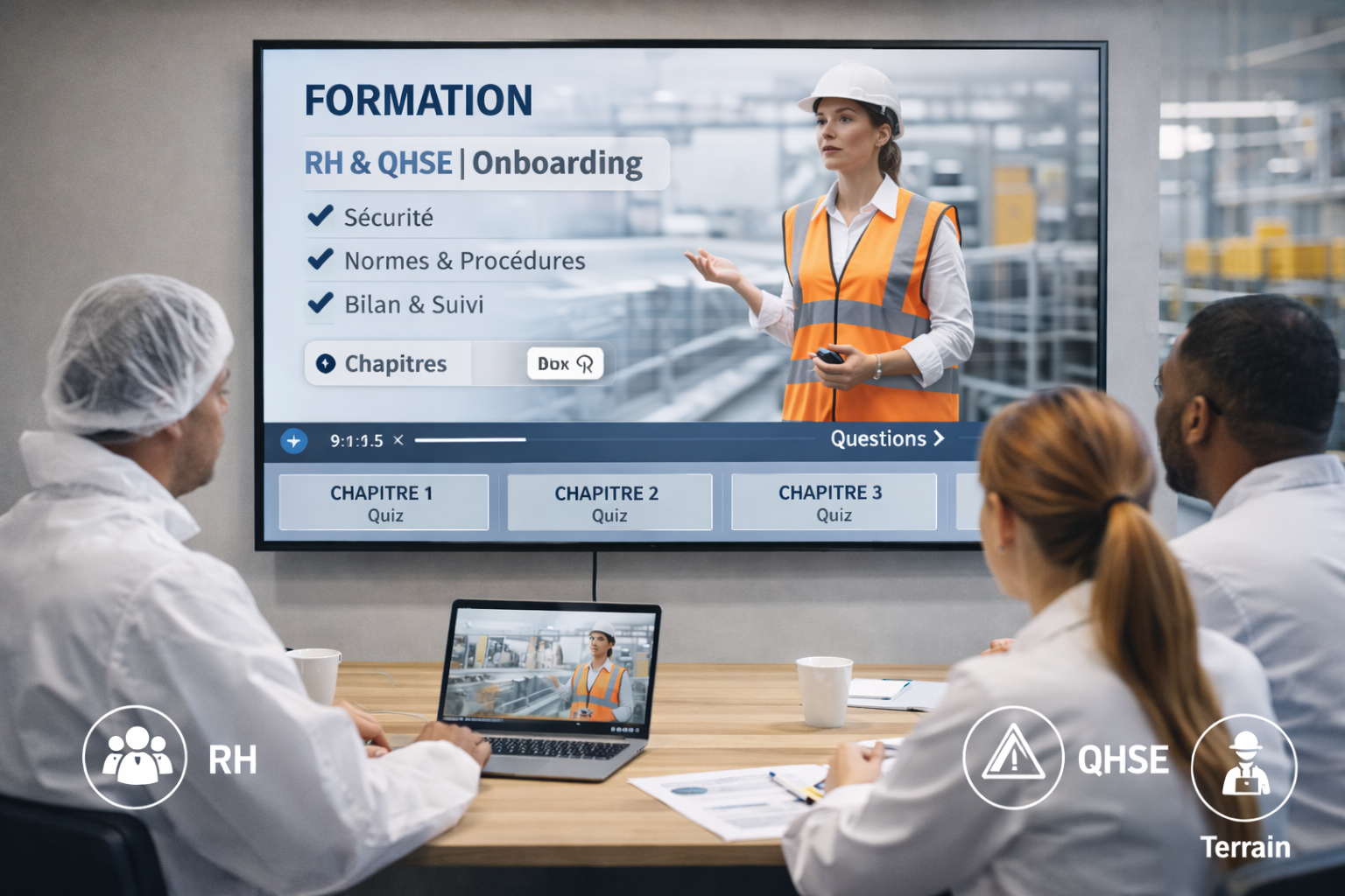 Formation vidéo entreprise en environnement industriel