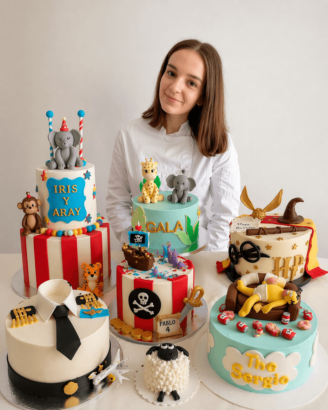 Carla con sus tartas personalizadas