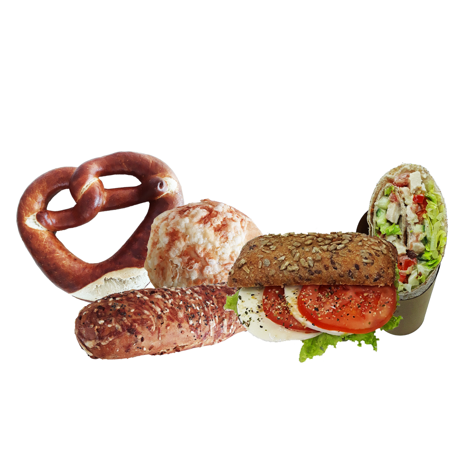 Brötchen, Wraps und Laugengebäck