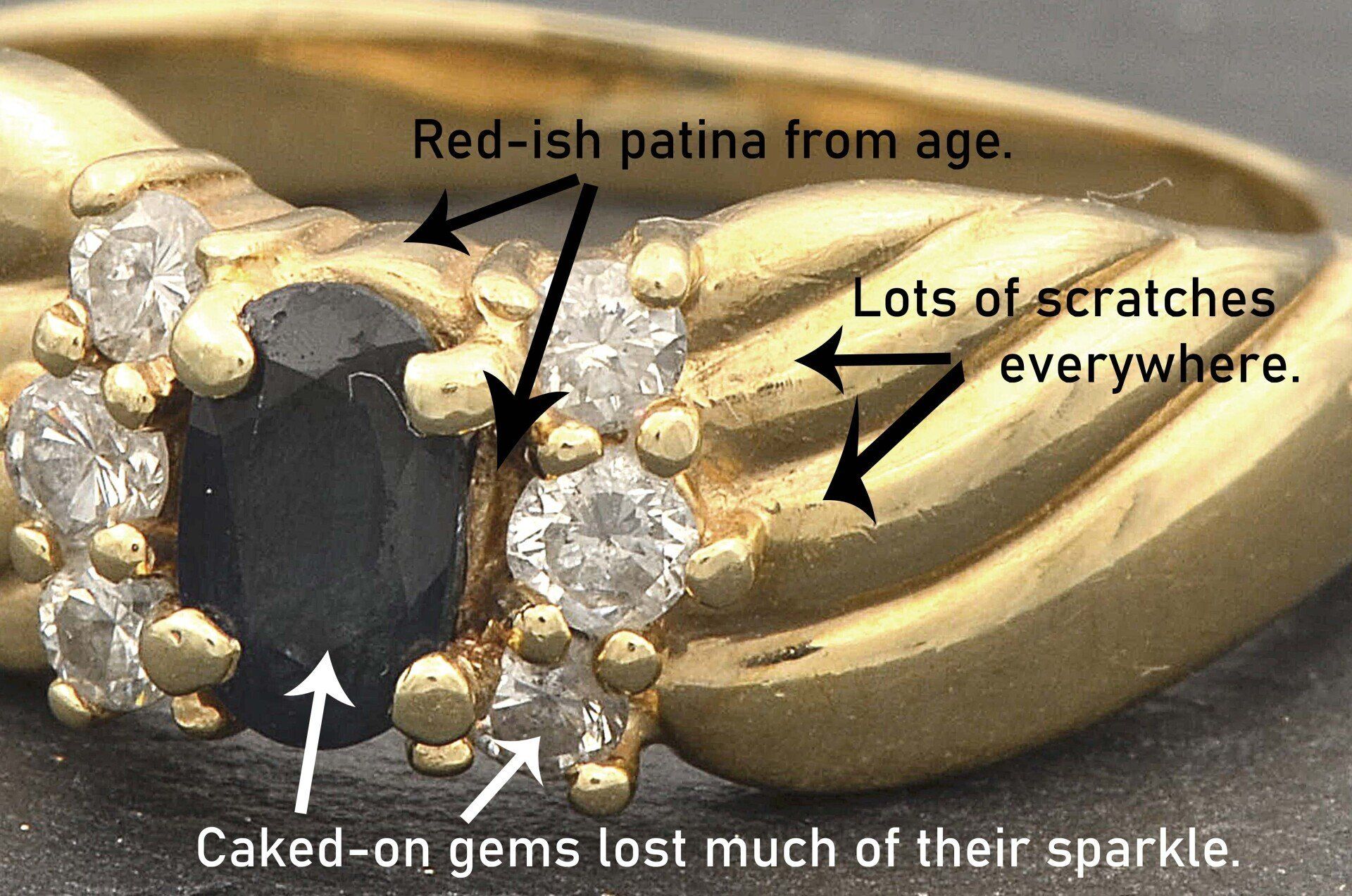Jewelry Restoration Refurbish - Seattle Fine Jewelry SFJ - Before of Before and After
