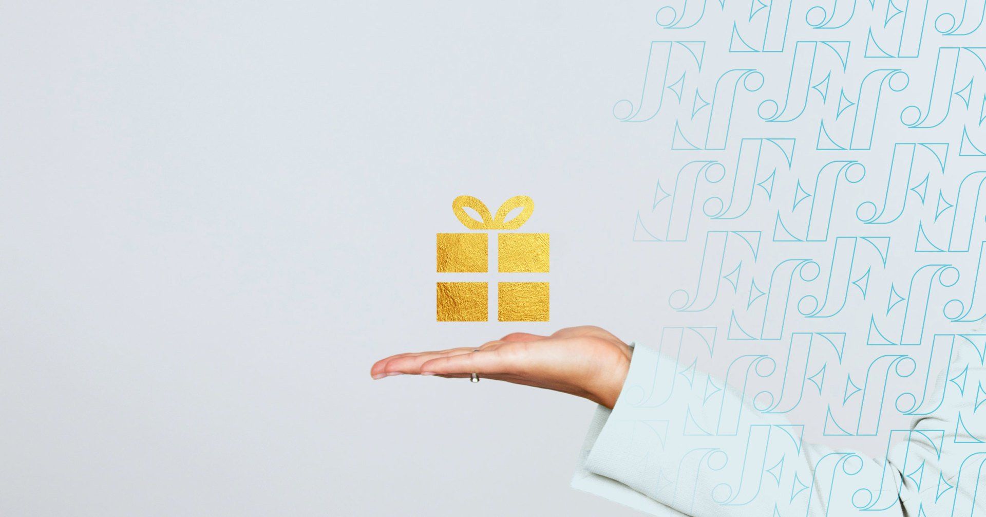 Hand mit Geschenk