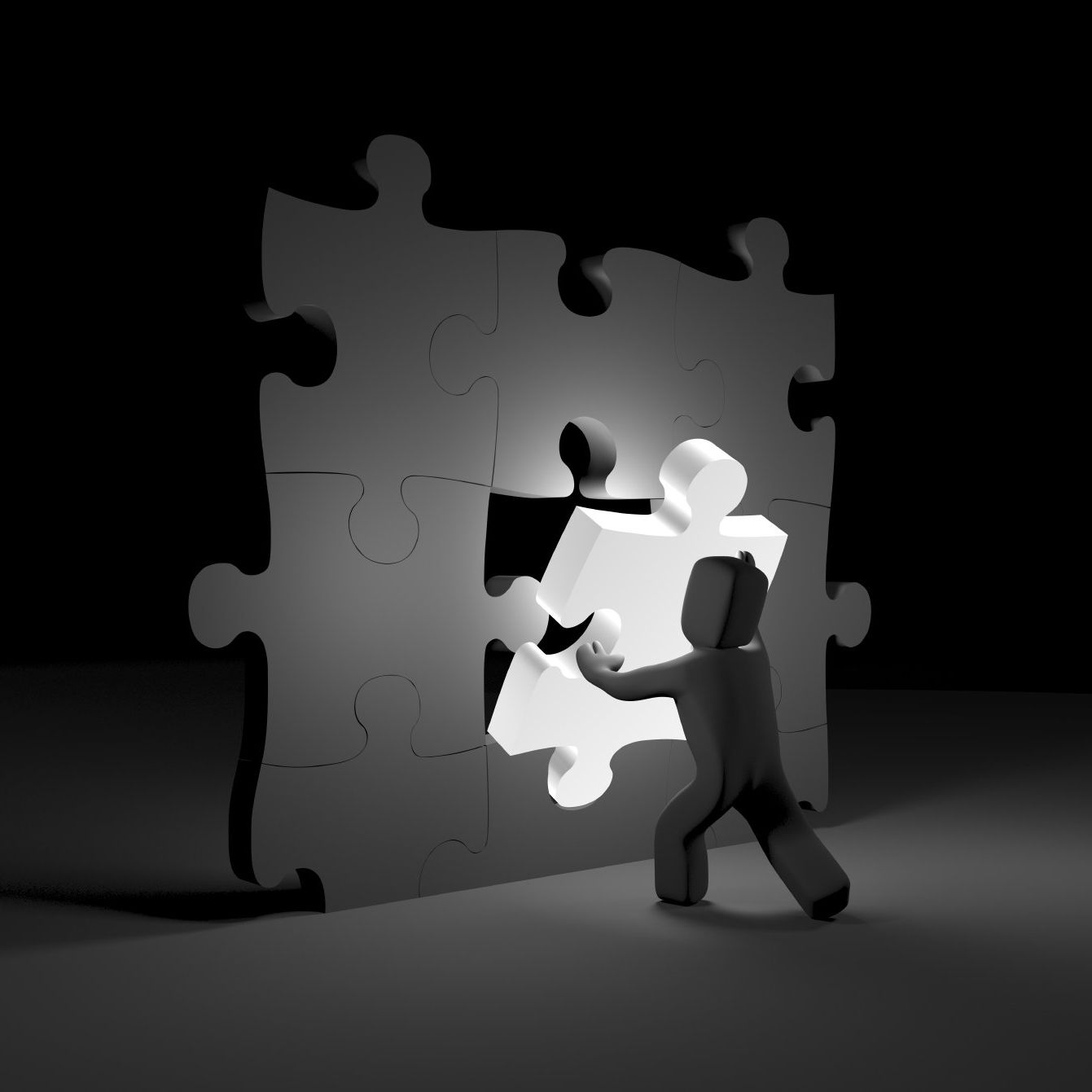 Unterstützung, Symbolbild... Eine stilisierte Person fügt ein Puzzleteil ein. Unterstützung, Symbolbild...
Eine stilisierte Person fügt ein Puzzleteil ein.