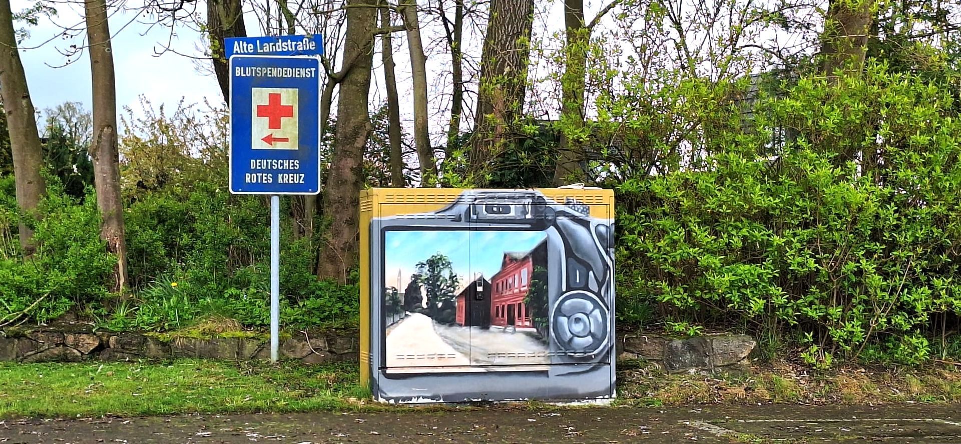 Leserbild, Fotoapparat auf einen Schaltkasten gemalt, Anke Werner, Hamburg, 2024 Leserbild, Fotoapparat auf einen Schaltkasten gemalt, Anke Werner, Hamburg, 2024