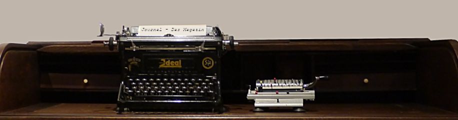 Schreibtischmotiv, Schreibmaschine, historisch Schreibtischmotiv, Schreibmaschine, historisch