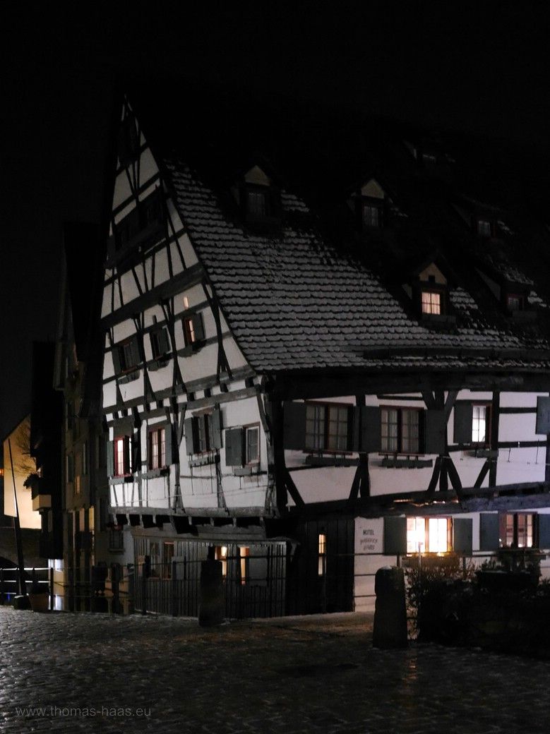 Das Hotel „Schiefes Haus“ im Ulmer Fischerviertel, 2023 Ulm, Fischerviertel, Hotel Schiefes Haus