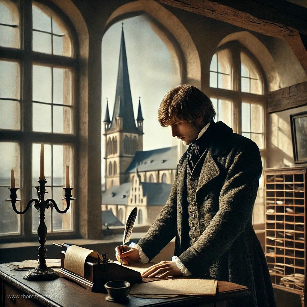 Ein für den Aufsatz von Wilhelm Feldmann generiertes Motiv: Ein Gerichtsschreiber bei der Arbeit Ein für den Aufsatz von Wilhelm Feldmann generiertes Motiv: Ein Gerichtsschreiber bei der Arbeit