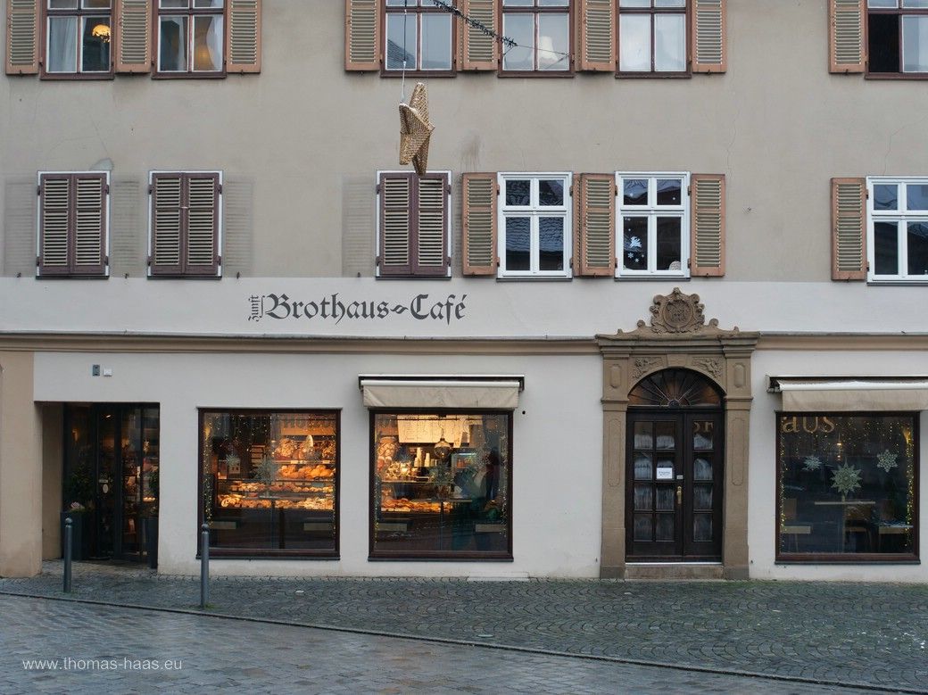 Häuserzeile in der Altstadt von Dinkelsbühl, Dezember 2024