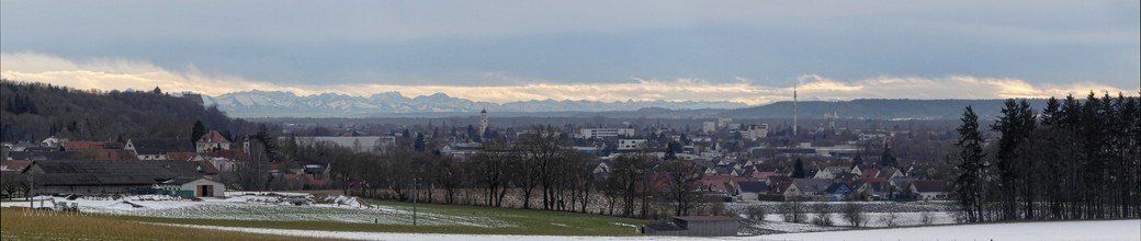 Der Blick über Illertissen bis zu den Alpen, Januar 202 Der Blick über Illertissen bis zu den Alpen..., Januar 2021
