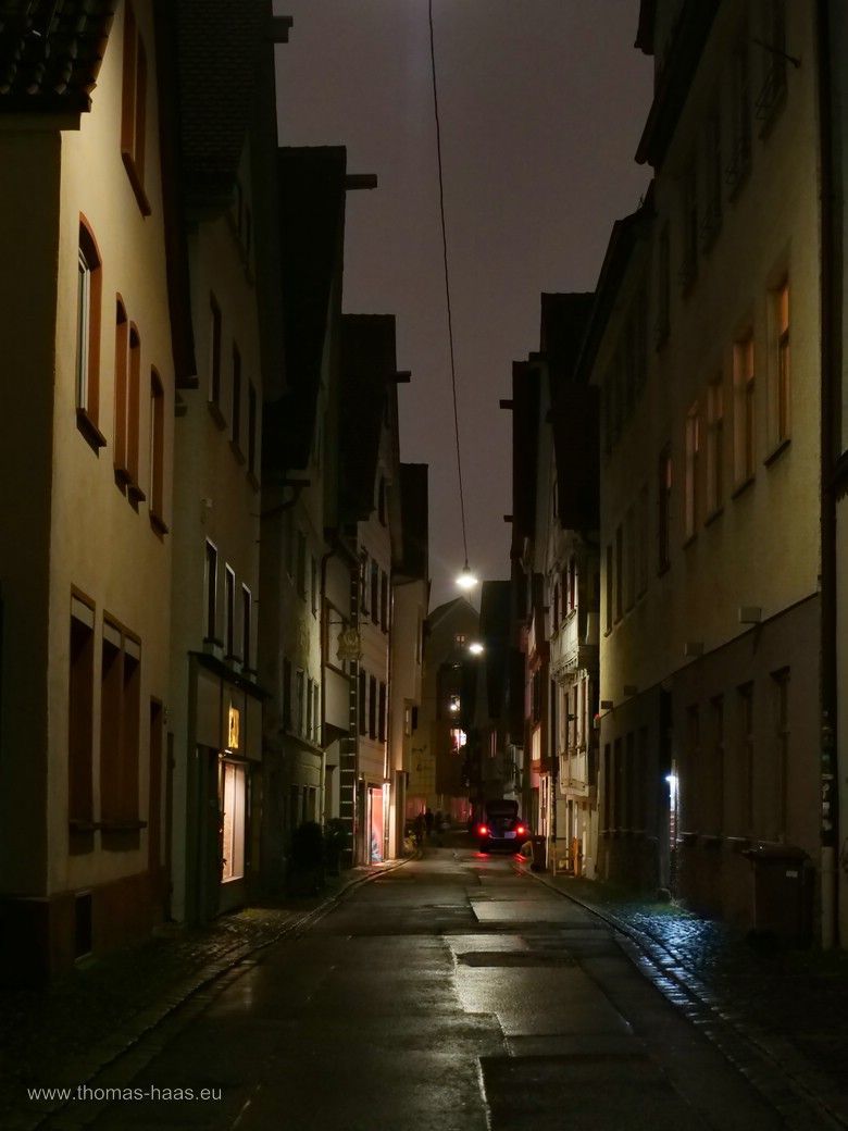 Ulm bei Nacht, Kohlgasse Ulm bei Nacht, Kohlgasse