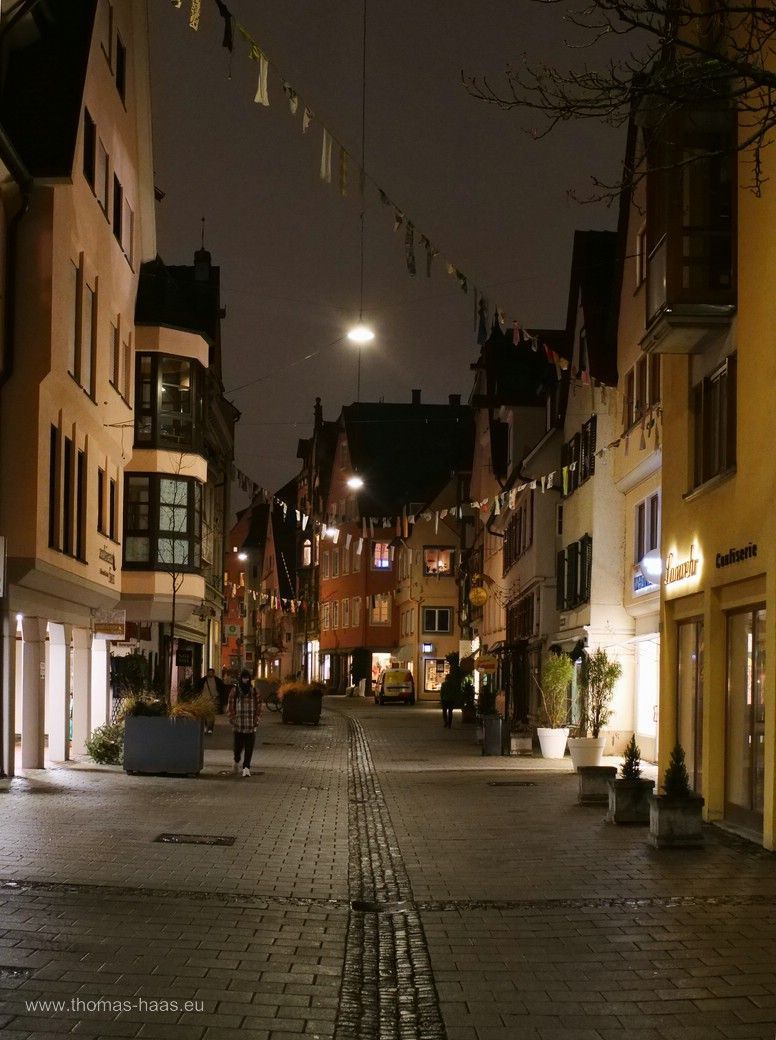 Ulm bei Nacht, Januar 2025, Herrenkellergasse Ulm bei Nacht, Januar 2025, Herrenkellergasse