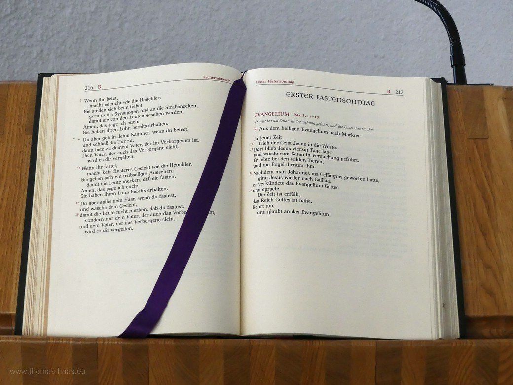 Fastenzeit, die Lesung nach Markus Fastenzeit, die Lesung nach Markus