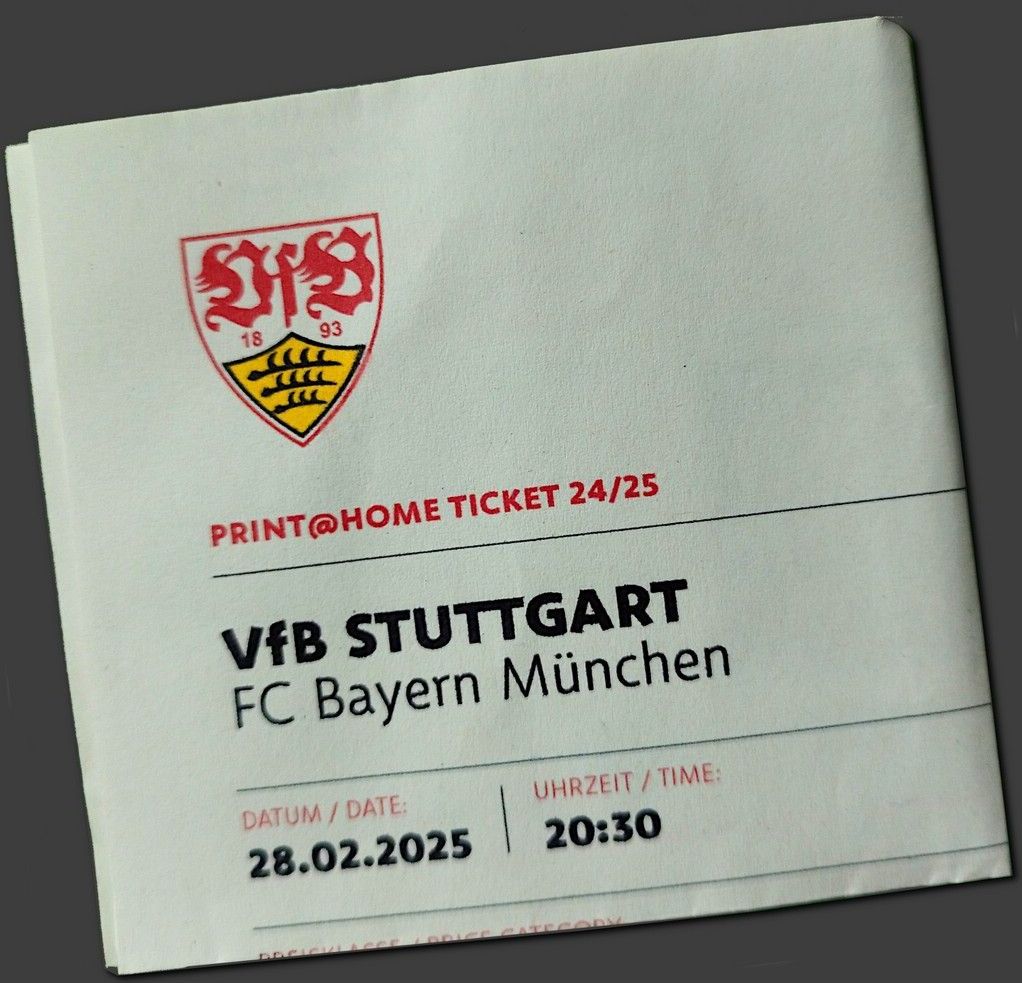 Das Ticket vom 28.02.2025. MHP-Arena, Stuttgart Das Ticket vom 28.02.2025. MHP-Arena, Stuttgart