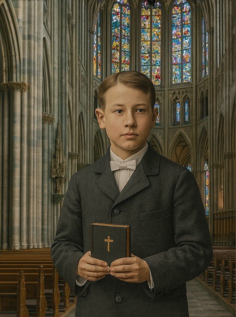 Konfirmation 1900 im Ulmer Münster - generiert mit KI durch Thomas Haas, Bellenberg Konfirmation 1900 im Ulmer Münster - generiert mit KI durch Thomas Haas, Bellenberg