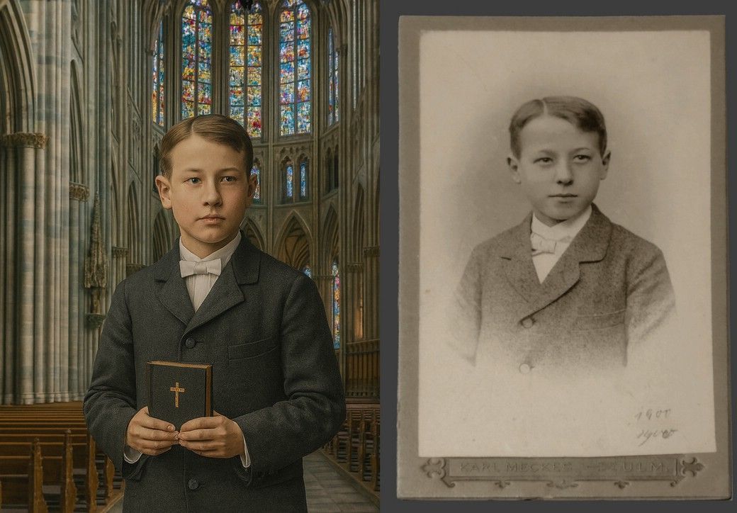 Konfirmation 1900 - so könnte es gewesen sein... Konfirmation 1900 - so könnte es gewesen sein...