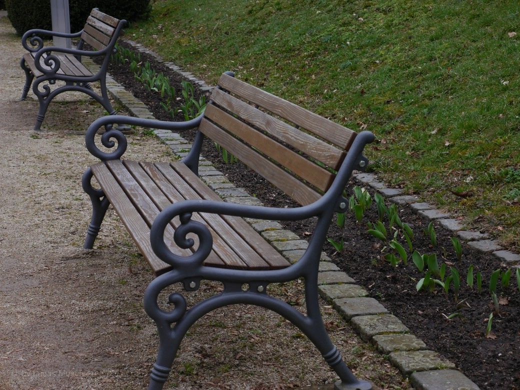 Parkbänke vor dem Festspielhaus Bayreuth, © by Lucas Musch, 2023 Parkbänke vor dem Festspielhaus Bayreuth, © by Lucas Musch, 2023