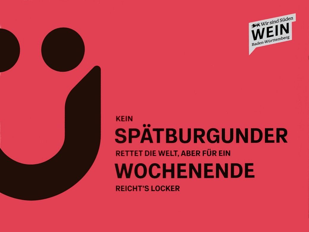 Eine Postkarte als Werbung für die Rebsorte Spätburgunder, Herausgeber: weinsueden.de Eine Postkarte als Werbung für die Rebsorte Spätburgunder, Herausgeber: weinsueden.de
