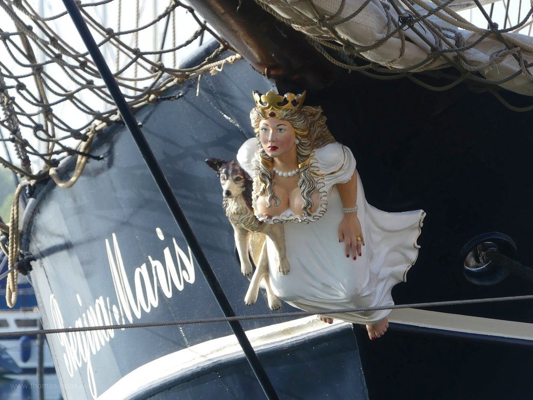 3-Mast-Gaffelschoner Regina Maris, Gallionsfigur, 2022 3-Mast-Gaffelschoner Regina Maris, Gallionsfigur, 2022