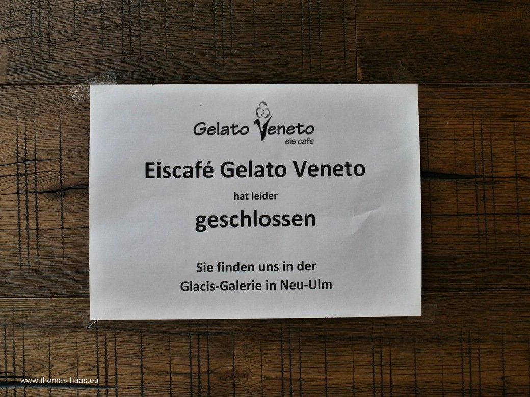 Die Eisdiele hat in der Glacis-Galerie in Neu-Ulm neu eröffnet! Die „Speiserei“ hatte 10 Betriebe mit 2.000 m² Fläche - hier die Reste! - Mai 2026