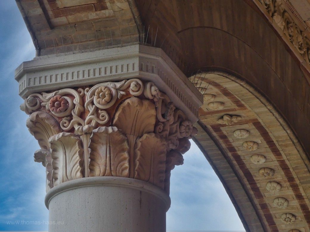 Alte Trinkhalle in Baden-Baden nach Bearbeitung, 2023 Detail der