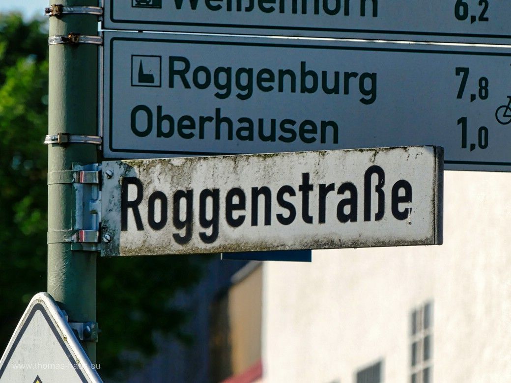 Straßenschild Roggenstraße - Thomas Haas, Bellenberg, Juni 2024