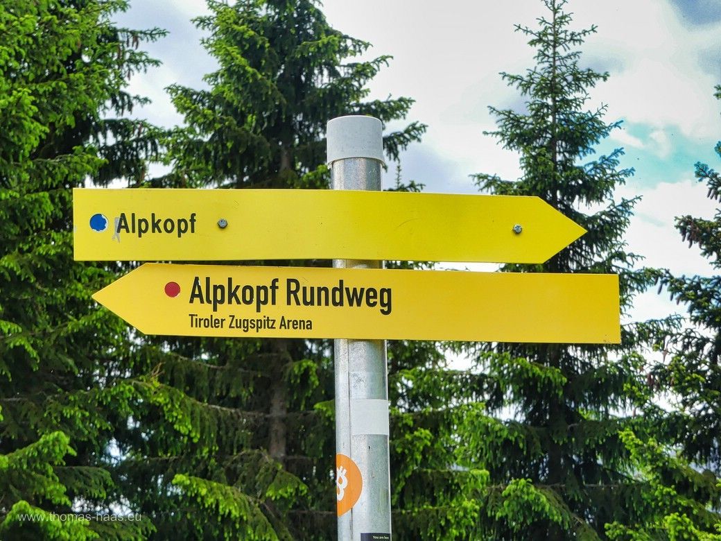 Wir sind dem rot markierten Weg gefolgt! Hinweis Alpkopf-Rundweg, 2024