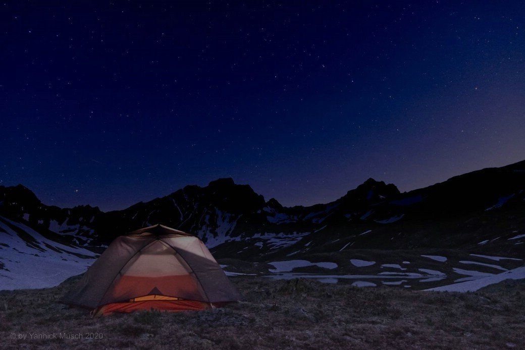 Das Zelt unter dem Sternenhimmel...