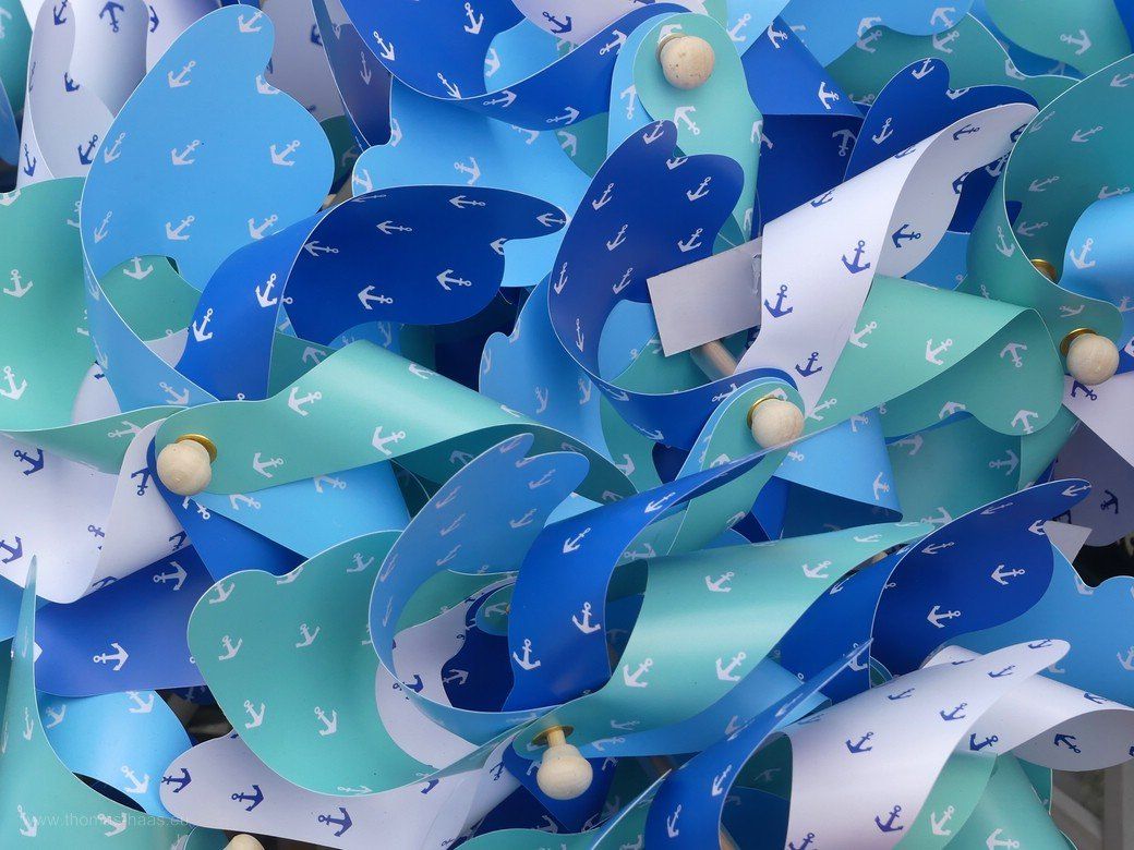 Windrädchen mit Ankermotiven, Kappeln, 2021 Windrädchen mit Ankermotiven, Kappeln, 2021