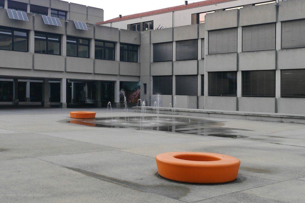 Wasserspiel, Friedrich-List-Schule, Kornhausplatz, Ulm, 2021