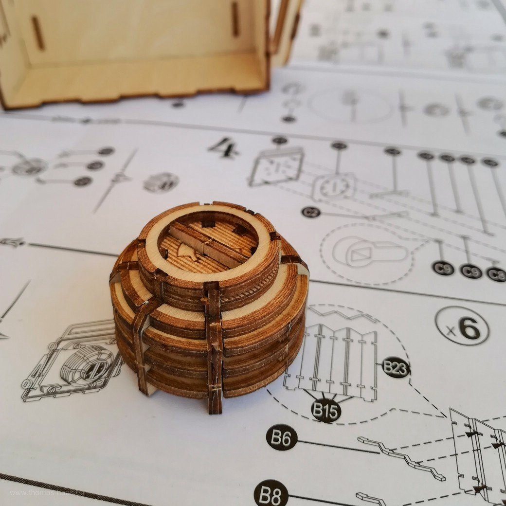 Bausatz, Laserschnitt aus Holz, Vintage Camera Das Objektiv...