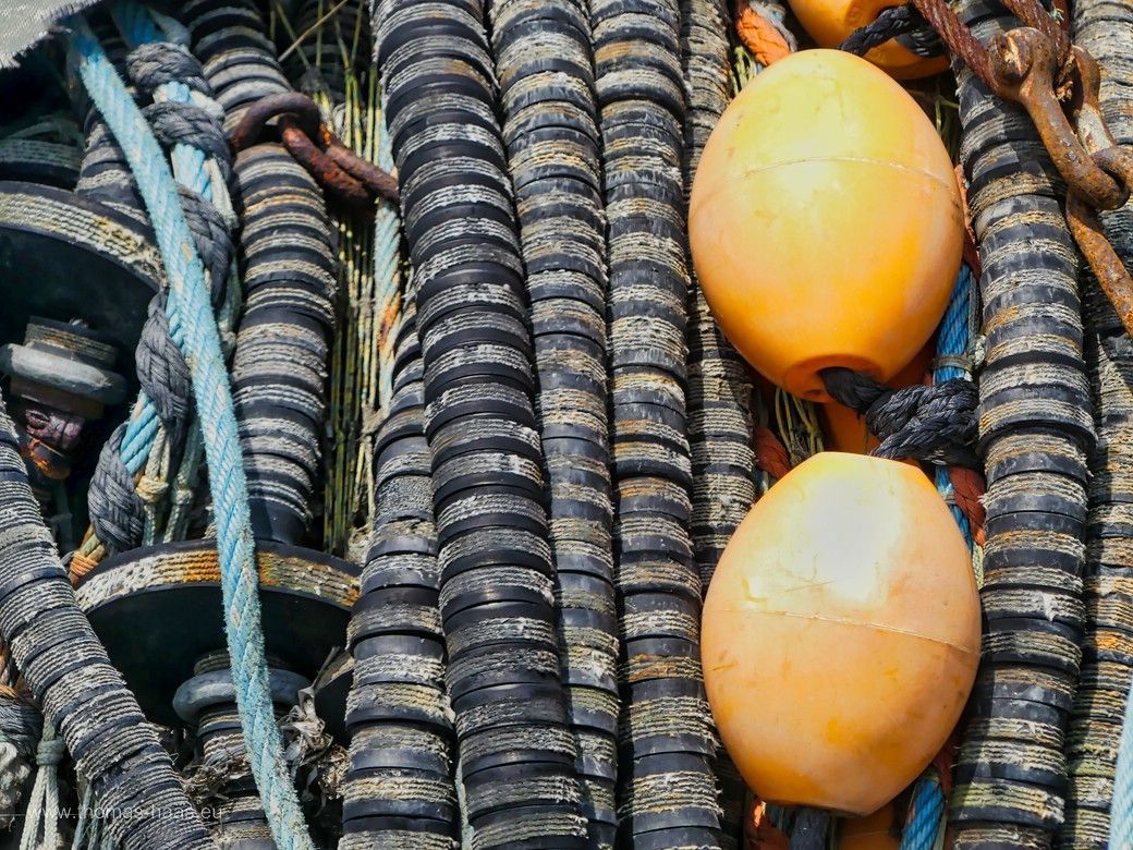 Netze, Taue, Fanggerät - Hafen Kappeln, Juli 2024 Netze, Taue, Fanggerät - Hafen Kappeln, Juli 2024