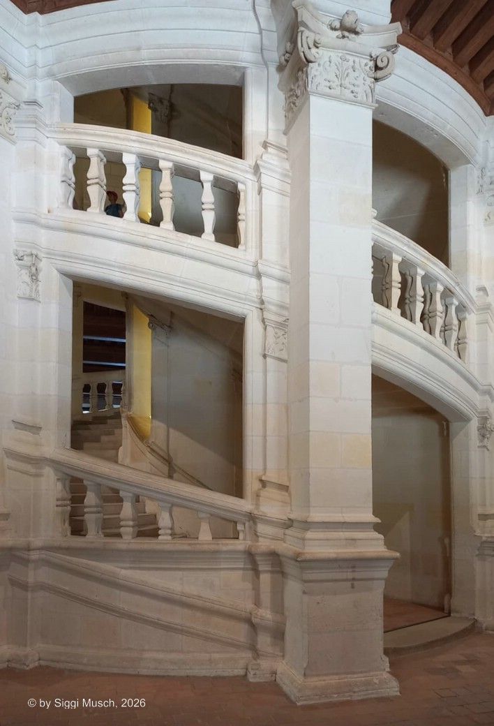 Doppelwedeltreppe, Einstieg Erdgeschoss Doppelwedeltreppe, Einstieg Erdgeschoss