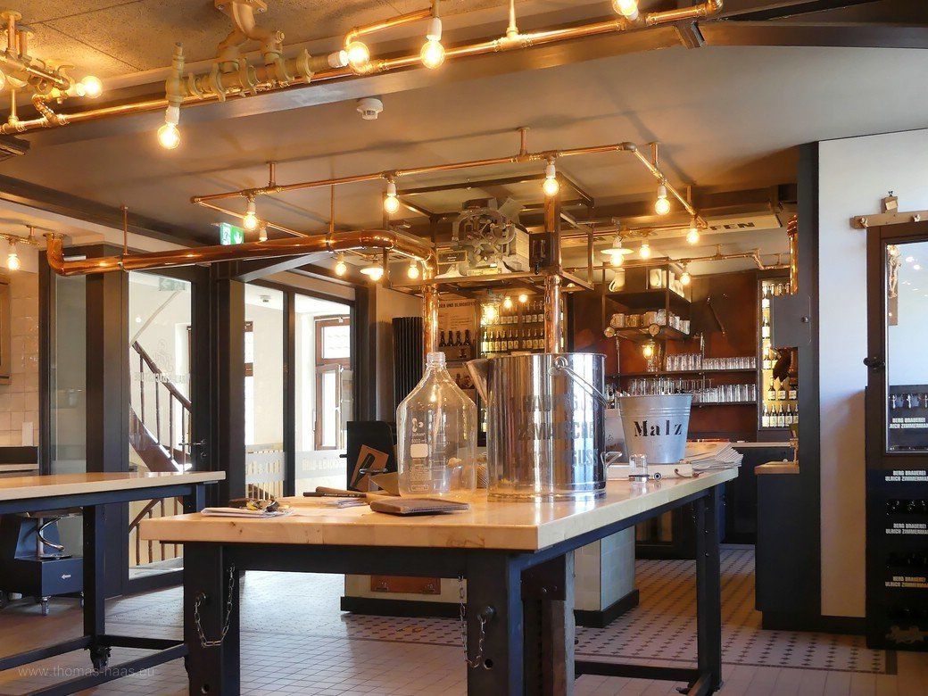 Braukurs in der Brau & Backstube der Berg Brauerei in Ehingen Brau- und Backstube der Berg Brauerei, Ehingen, August 2020