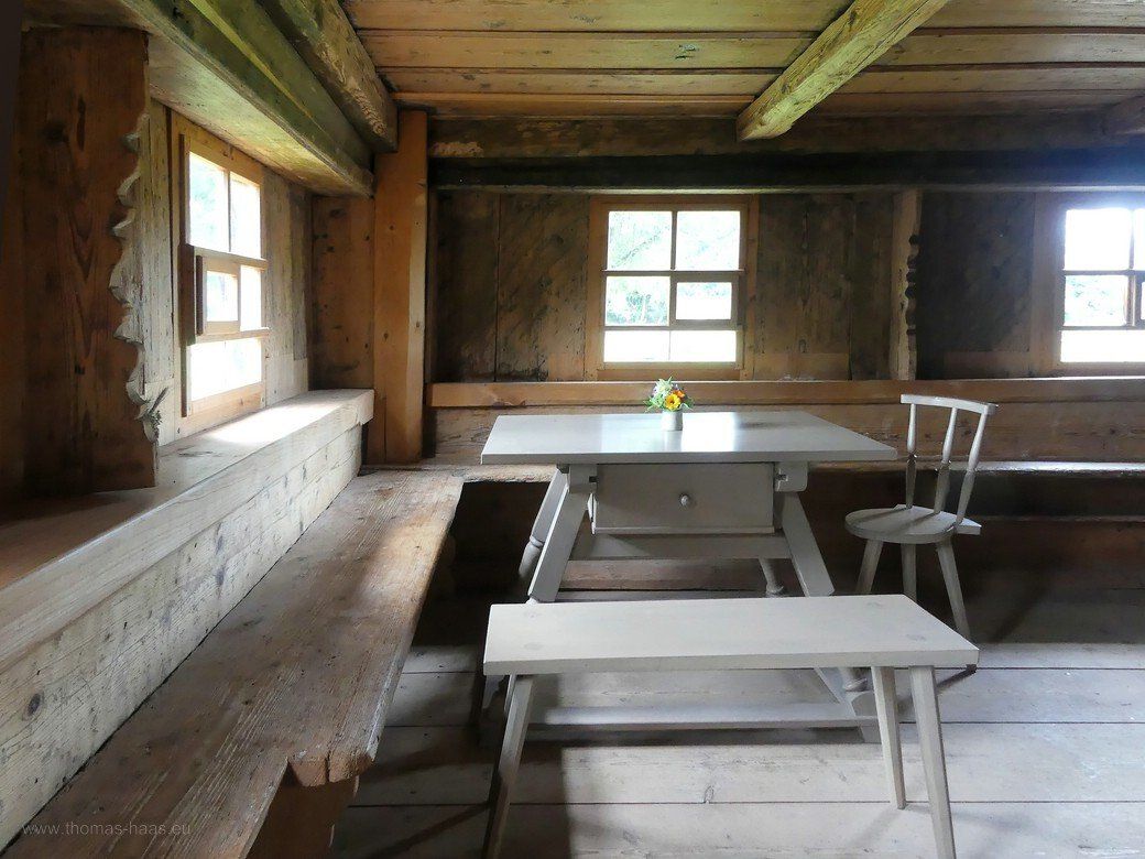 Einrichtung im Gebäude 4, Uttenhof, Zustand 1900. Einrichtung im Gebäude 4